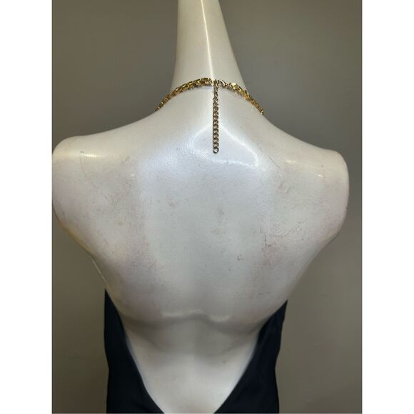 Bottega Veneta Viscose Backless Long Dress With Chain Detail Black XS $3600 - Picture 12 of 14